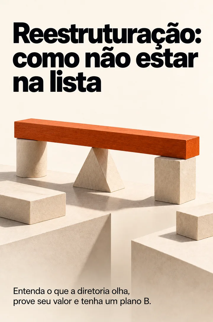 Capa do minicurso Reestruturação: como não estar na lista
